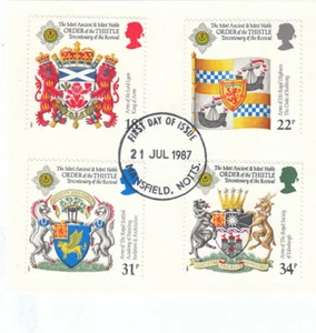 Scottish Heraldry GB Used Mansfield 1987 ON PIECE (145975) - Picture 1 of 1