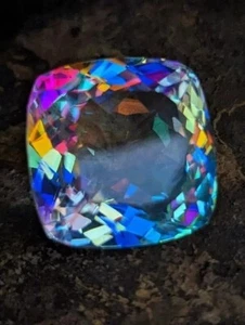 AAA 50.2 CT+ Rainbow Color Cushion Cut Natural Mystic Topaz Topaz Loose Gemstone - Picture 1 of 6