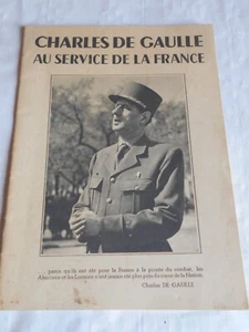 Charles de Gaulle au service de la France WW2 Ministry of information booklet - Picture 1 of 5