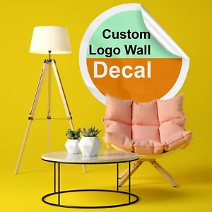 Custom Wall Decal Logo Sticker Personalized Vinyl Print Shape Cut Business Round - Picture 1 of 12