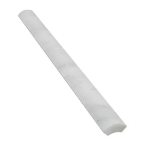 Carrara White Italian (Bianco Carrara) Marble Quarter Round Trim Molding - Picture 1 of 3