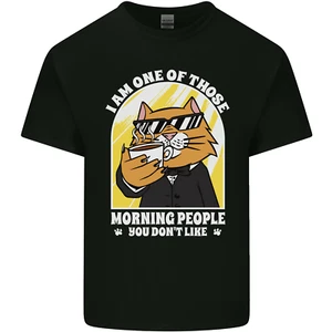 Cats Im One of Those Morning People Funny Kids T-Shirt Childrens - Picture 1 of 23