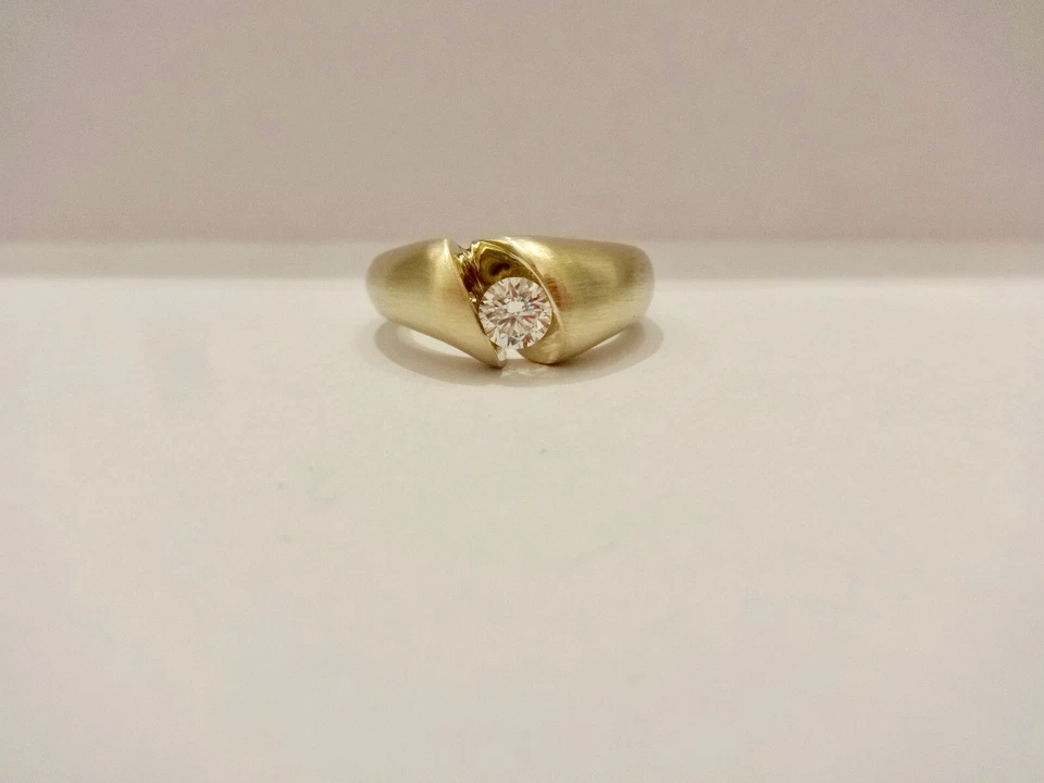Top Design Spannring Brillant 0,41 Carat 585er Gelbgold, alle Ringgrößen. - Bild 1 von 4