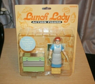 Figura de acción Lunch Lady 2006 raro juguete accesorios Chris Farley SNL TV comedia Foto 1 de 4