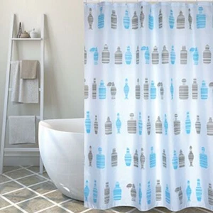 DUSCHVORHANG AUS POLYESTER MOSHI CM 180X200 Blau - Bild 1 von 1