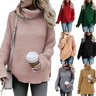 Comfy Loose Fit Turtleneck Knitwear for Women Long Sleeve Pullover Sweater