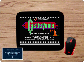 CASTLEVANIA NES START SCREEN RETRO INSPIRED ART CUSTOM PC MOUSE PAD DESK MAT