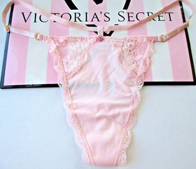 VICTORIA'S SECRET DREAM ANGELS V-String Thong Panty S M L XL Pink NWT Lace Trim