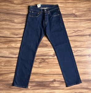 Pantalones de mezclilla Levi's 501 para hombre 28x30 azul pierna recta botón mosca lavado oscuro - Imagen 1 de 13