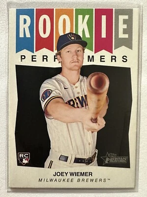 2023 Topps Heritage High Number - Rookie Performers - Joey Wiemer - #RP-9 - Image 1 of 2