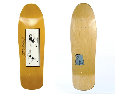 Tabla de skate Fred Smith III de colección de los años 90 diseño Newschool, nuevo de lote, color amarillo Foto 1 de 4