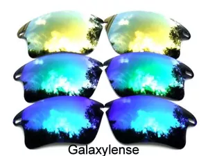 Galaxy Lentes de repuesto para gafas de sol Oakley Fast Jacket XL azul y verde y oro - Imagen 1 de 6