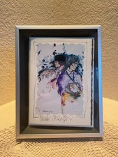 Unusual Amado Pena artist made framed greeting card