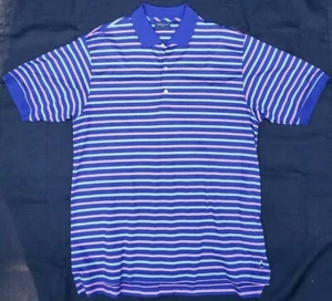 BOBBY JONES Players Collection Cotton Golf Polo Men's Shirt Sz Medium Striped - Picture 1 of 6