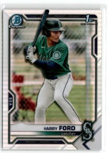 2021 Bowman Draft Chrome Refractor Harry Ford #BDC-1 Seattle Mariners