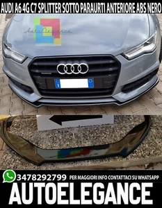 BLADE FÜR AUDI A6 4G C7 UNTER FRONTSTOßSTANGE IN ABS-OPTIK RS SCHWARZER SPLITTER - Bild 1 von 12