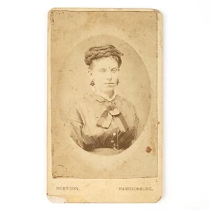 Harrisonburg Virginia CDV foto di ragazza c1875 ID Morrison Studio foto C4133 - Foto 1 di 2