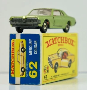 Matchbox Regular Wheels #62 – C2 – Mercury Cougar - 1968 – E4 Box - NM/NM - 6204 - Picture 1 of 19