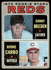 1970 Topps #36 Reds Rookies - Danny Breeden/Bernie Carbo Low Grade Cincinnati