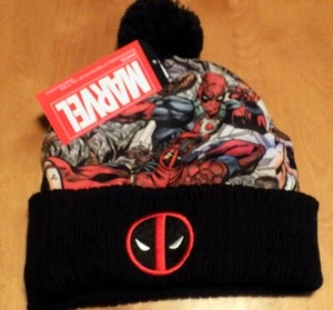 MARVEL DEADPOOL Marvel's Comic Graphic Character Beanie Cap NEW WITH TAGS - Picture 1 of 6