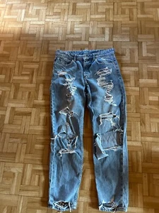 Helle Löcherjeans Von &Denim H&M Gr.38 Boyfriend Low Waist - Bild 1 von 5