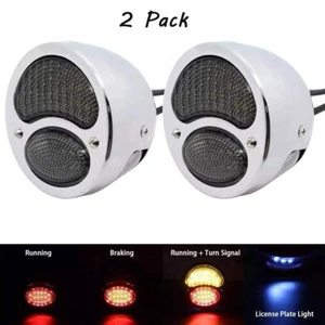 2 x intermitentes de luz trasera LED cromados para Ford Modelo A - Imagen 1 de 6