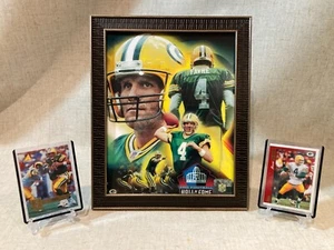 BRETT FAVRE Green Bay Packers Framed photo, 2 Cards-95 Pinnacle #93, 97 Topps #1 - Picture 1 of 7