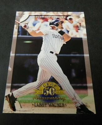 1998 DONRUSS LEAF 50TH ANNIVERSARY Larry Walker #114 Rockies NMT AUCT#6306 - Image 1 of 2