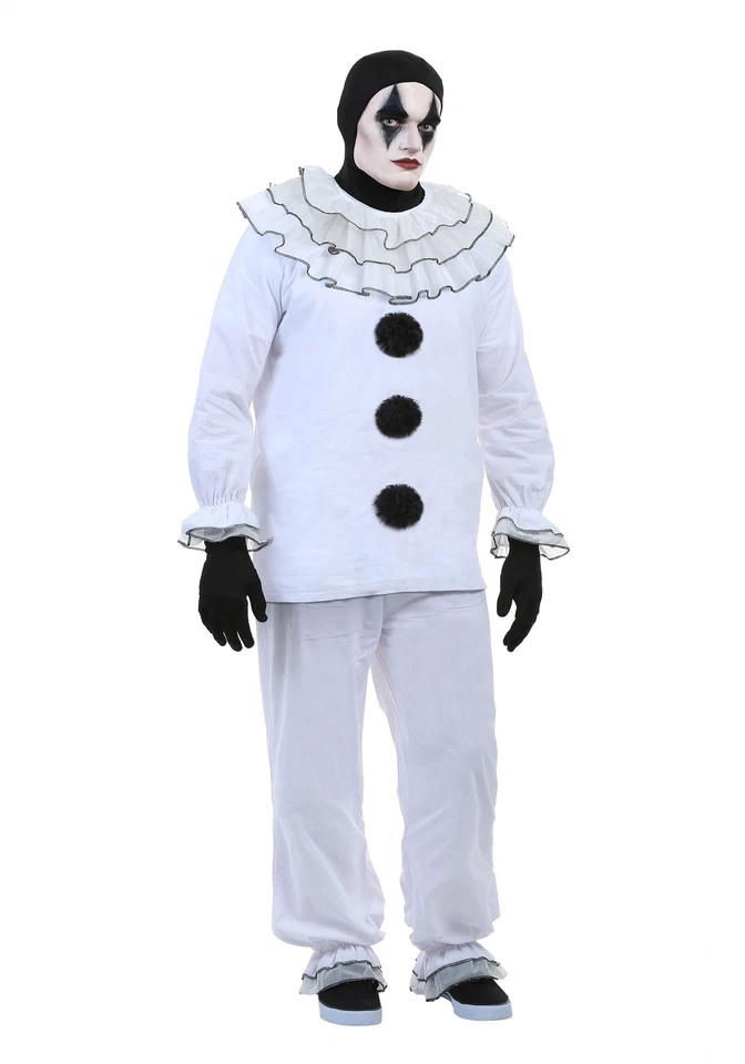 Men's Vintage Pierrot Clown Costume - Image 1 of 1