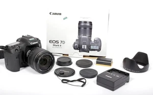 Cámara réflex digital Canon 7D Mark II + lente IS USM de 18-85 mm + caja, cargador, batería #1579 - Imagen 1 de 8