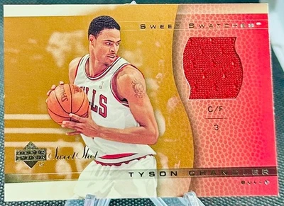 Camiseta deportiva 2003-04 Upper Deck UD Sweet Spot Sweet Swatches Tyson Chandler Bulls #TC Foto 1 de 2