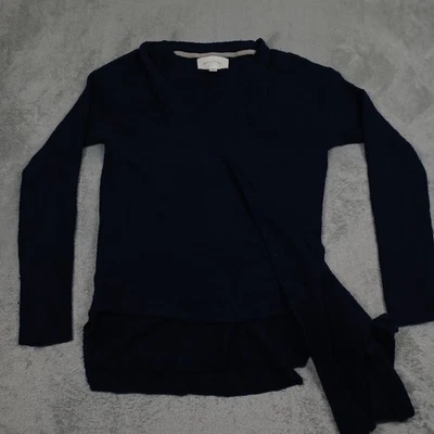 Brochu Walker Sweater Womens Medium Blue Wool Cashmere Wrap Preppy - Image 1 of 4