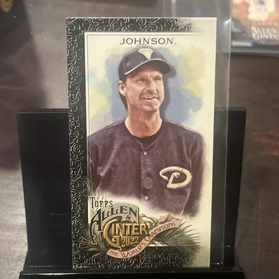 2022 Topps Allen & Ginter - Randy Johnson #78 Mini Half Black Border SP HOF - Image 1 of 2