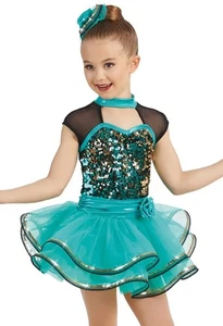 Déguisement danse paillettes sarcelle Weissman septembre 11377 MC Tap Jazz Ballet - Photo 1/8