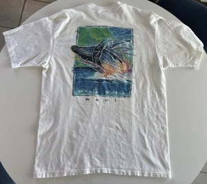 Camiseta artística vintage Crazy Shirts reloj de ballena Maui puntada única EE. UU. XL - Imagen 1 de 11