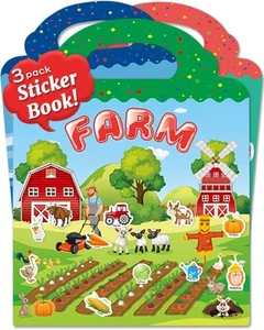 Reusable Sticker Book for Toddlers 2-4 Years, 3 Sets Travel Stickers for Kids... - Picture 1 of 6