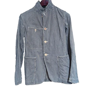 45rpm Hickory Stripe Denim Jacket, Size 2, Made in Japan - Picture 1 of 13