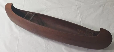 Native American? Antique Hand Carved Wood Dugout Canoe 21 inch Carving Model - Image 1 of 4