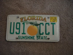 FLORIDA ORANGE LICENSE PLATE BUY ALL STATES HERE FREE SHIPPING - Picture 1 of 1