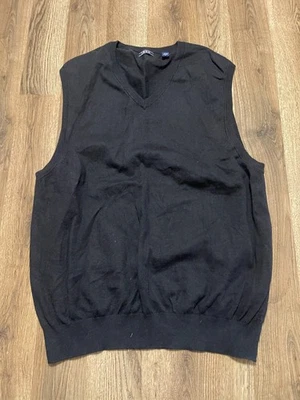 IZOD Sweater, Men's Size XL, Black, Pullover, Vest, V-neck, Sleeveless - Image 1 of 4