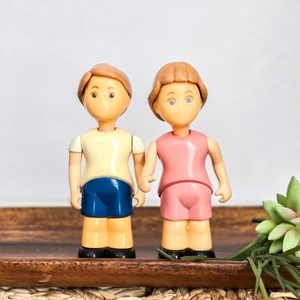 👧👦 Set of 2 Vintage 1990s Little Tikes Dollhouse Children Figures Boy & Girl - Picture 1 of 6