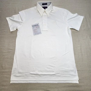 Mens Essex Equestrian Horse Riding Coolmax White Polo Show Shirt Medium NWT - Picture 1 of 11