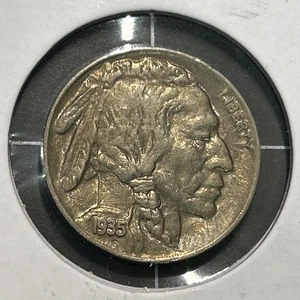 1935 P Buffalo Nickel schöne Tönung besseres Datum 5c Münze - Bild 1 von 4