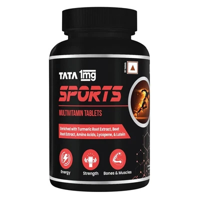 Multivitamínico Deportivo Tata 1mg con Zinc, Vitamina C, Vitamina D, Pack de 60 Comprimidos Foto 1 de 4