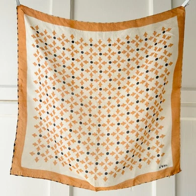 VTG 40s-50s Vera Neumann Novelty Arrows Symbol Print Silk Scarf 16" - Image 1 of 4