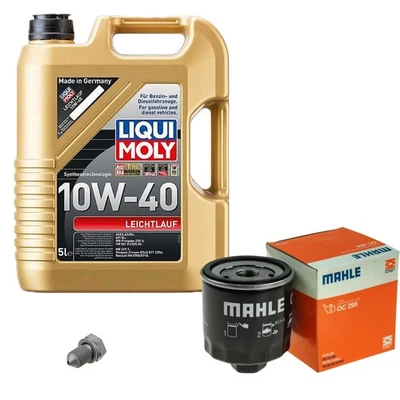 MAHLE Ölfilter 5 L LIQUI MOLY 10W-40 Leichtlauf für VW Golf V 1.4 16V - Bild 1 von 4