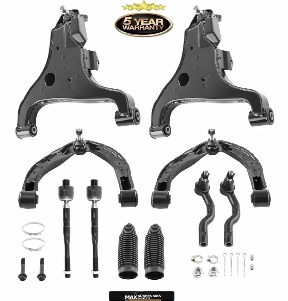 Brazo de control inferior superior delantero + extremo de varilla de amarre para Nissan Armada Titan 2004-2015 Foto 1 de 1