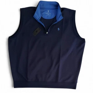 Mount Vernon Country Club Fairway Greene Caves Solid 1/4 Zip Vest NEW Blue 3XL - Picture 1 of 9