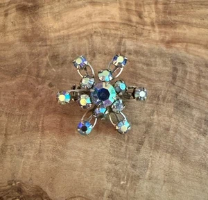 Spilla vintage AB spilla strass atomica MCM anni 50 iridescente - Foto 1 di 6