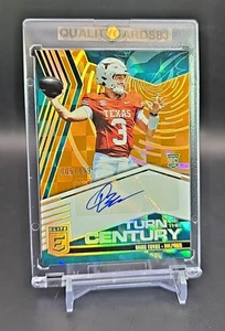 2025 Donruss Elite Quinn Ewers Auto Turn Of The Century 005/199 con custodia NFL - Foto 1 di 6